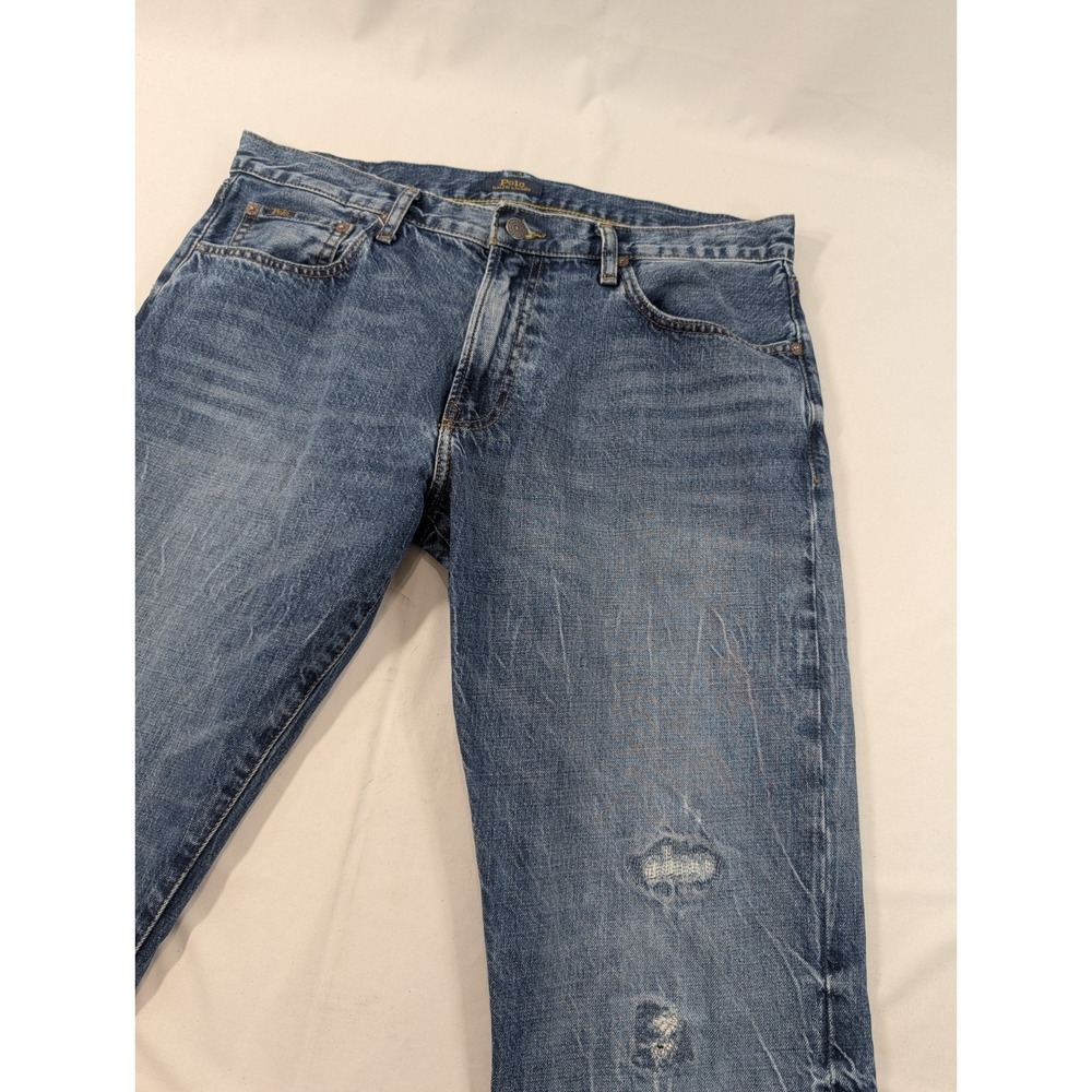 Polo‎ Ralph Lauren Hampton Relaxed Straight Jeans 34x31 (34x32 Tag) Distressed